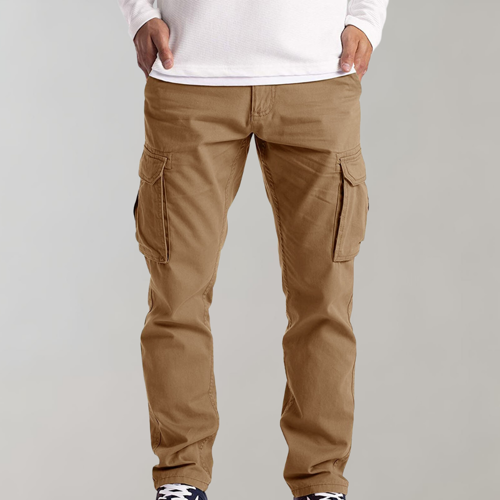 Street-Wave Mens Summer Cargo Pants Lightweight Breathable All Day Comfort For Active Men With Spacious Pockets