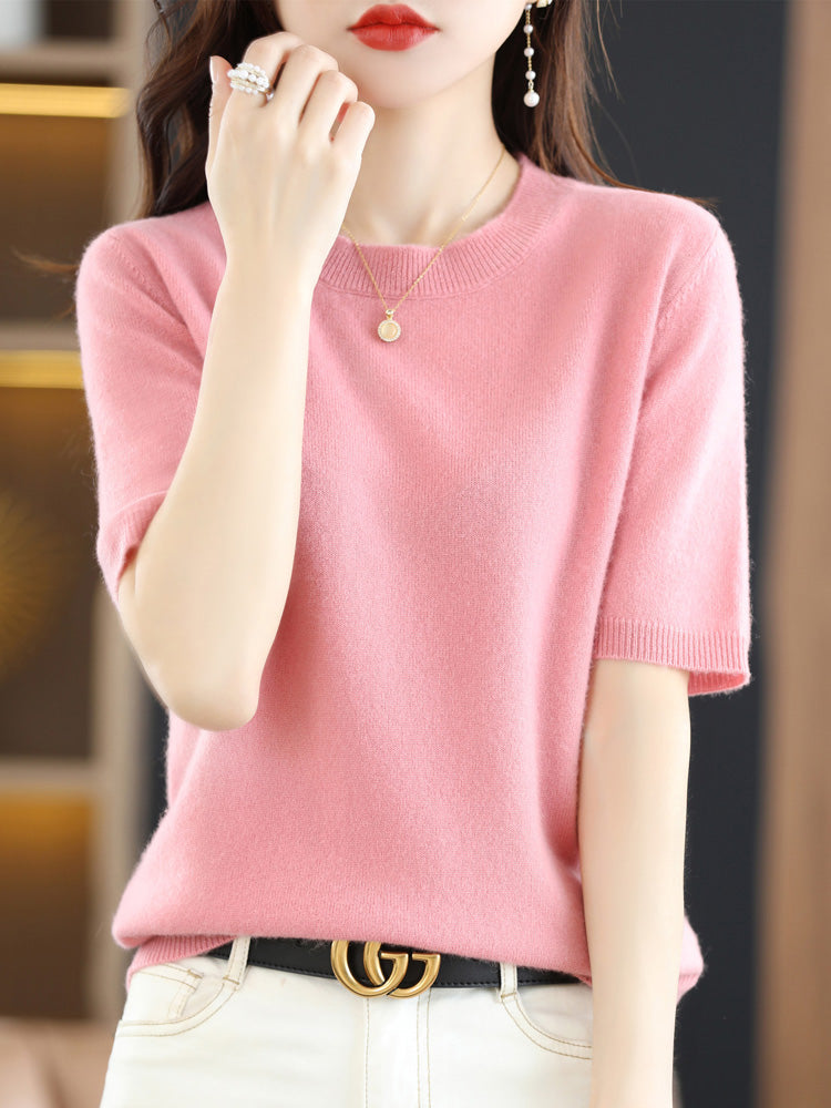 Street-Wave Women Merino Cashmere Knit Pullover Soft Wool Blend With Cashmere-Like Warmth For Everyday Comfort