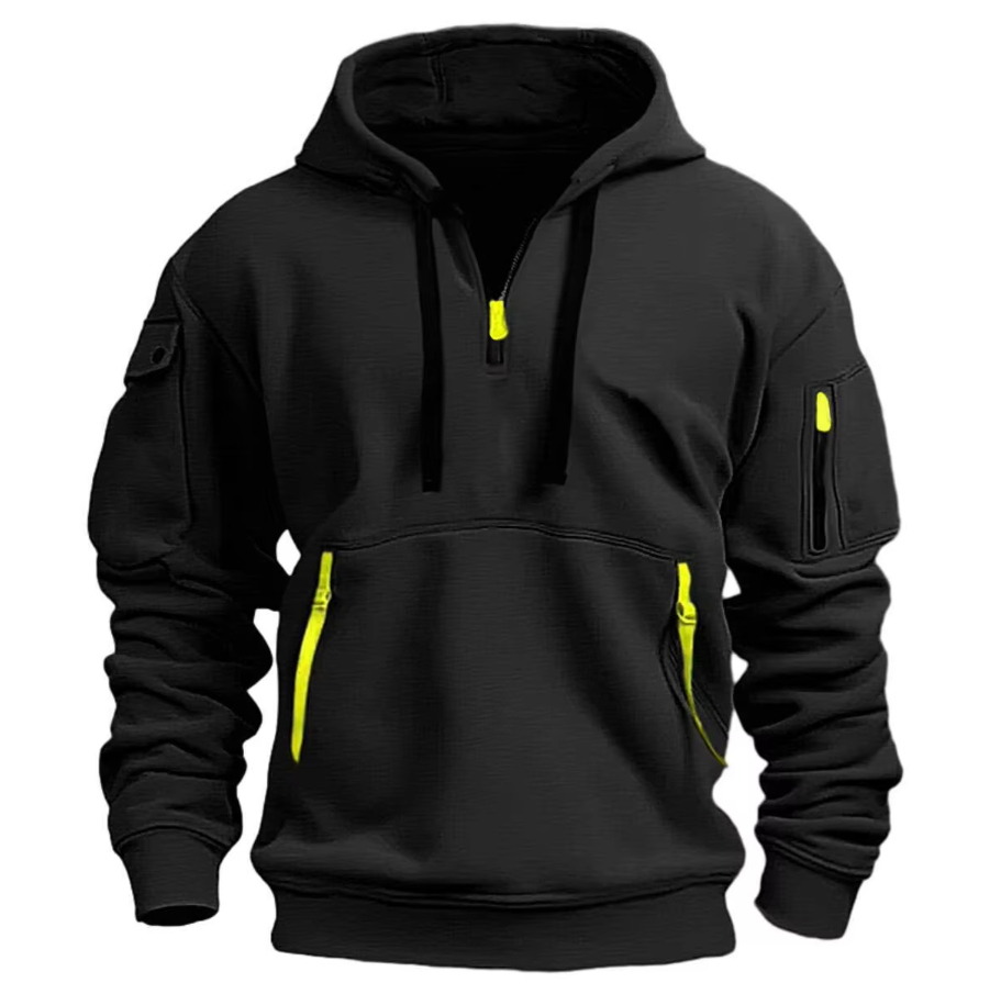 Street Wave Mens Hooded Sweatshirt Noel Cozy Warm Fleece Lined Windproof All Season Hoodie