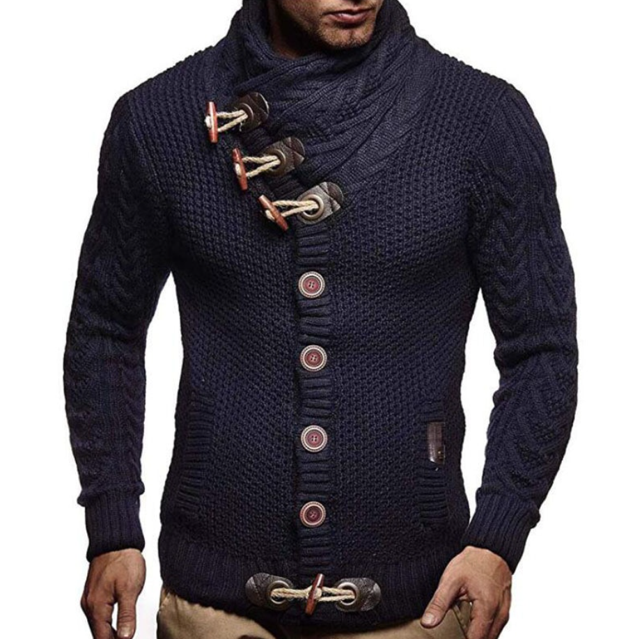 Mens Cable Knit Cardigan Warm Winter Sweater Streetwave Cozy Classic For Cold Weather