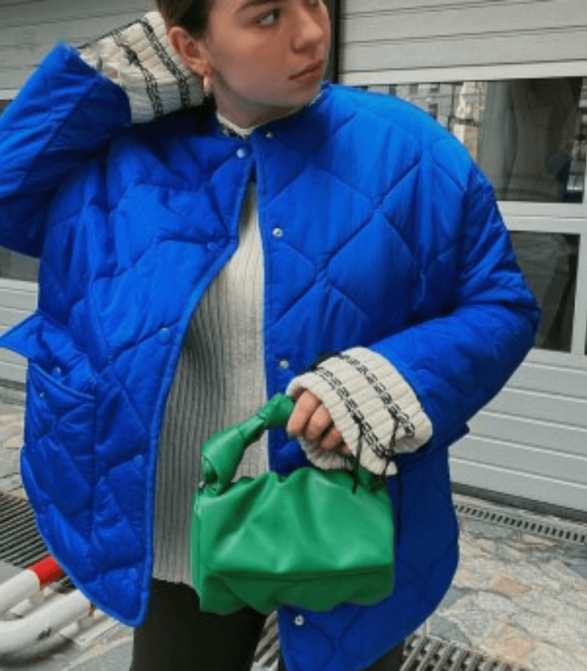 Street-wave Oversized Quilted Puffer Jacket For Women Belted Warm Cozy Easy Care