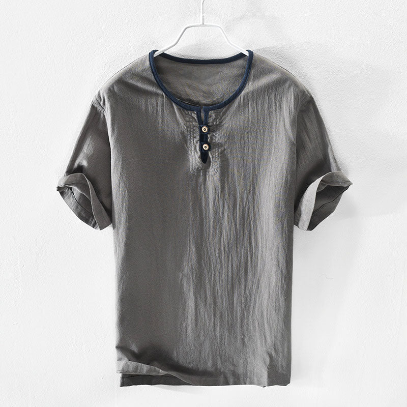 Dietwin Mens Summer Shirt Soft Breathable Cotton Blend For Warm Days Soft Comfort For Casual Everyday Wear And Travel