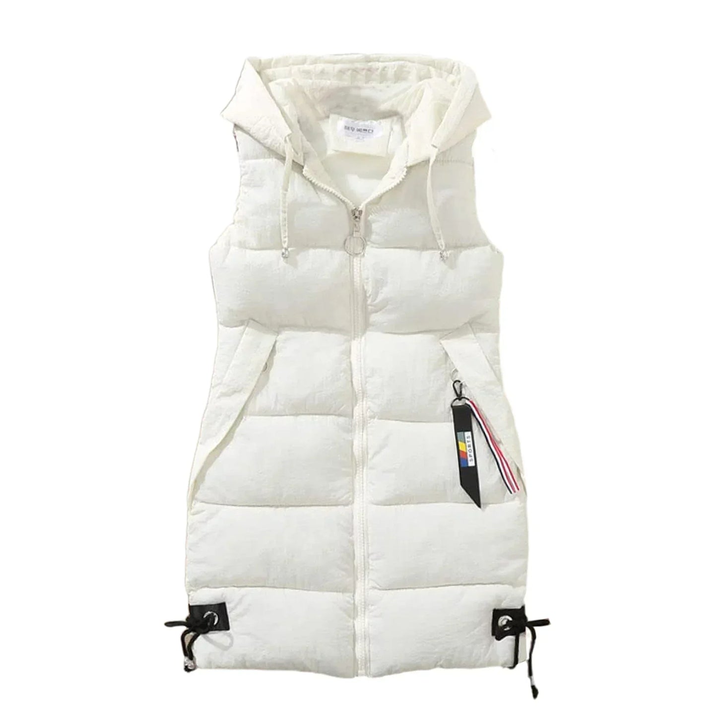 Street-wave Puffer Bodywarmer With Removable Hood For Women Lightweight Warmth Versatile Layering