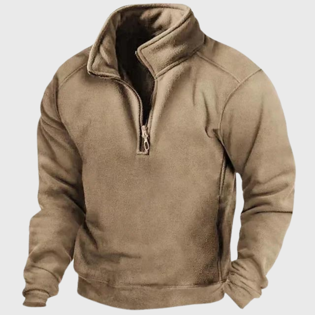 Hartfry Windproof Men's Knit Sweater With Soft Warm Knit Classic Fit All Weather Comfort