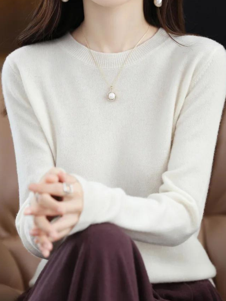 Street-Wave Soft Pink Knit Pullover For Women Cozy Everyday Wear With Lightweight Comfort
