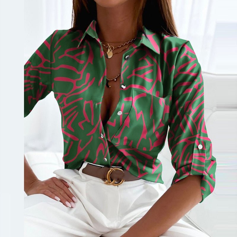 Street-Wave Elisa Classic Collared Blouse - All-Day Comfort For Women