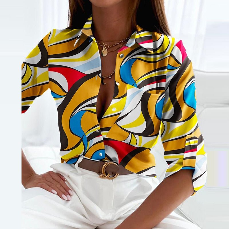 Street-Wave Elisa Classic Collared Blouse - All-Day Comfort For Women
