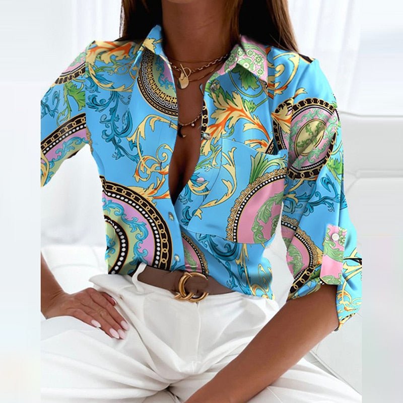 Street-Wave Elisa Classic Collared Blouse - All-Day Comfort For Women