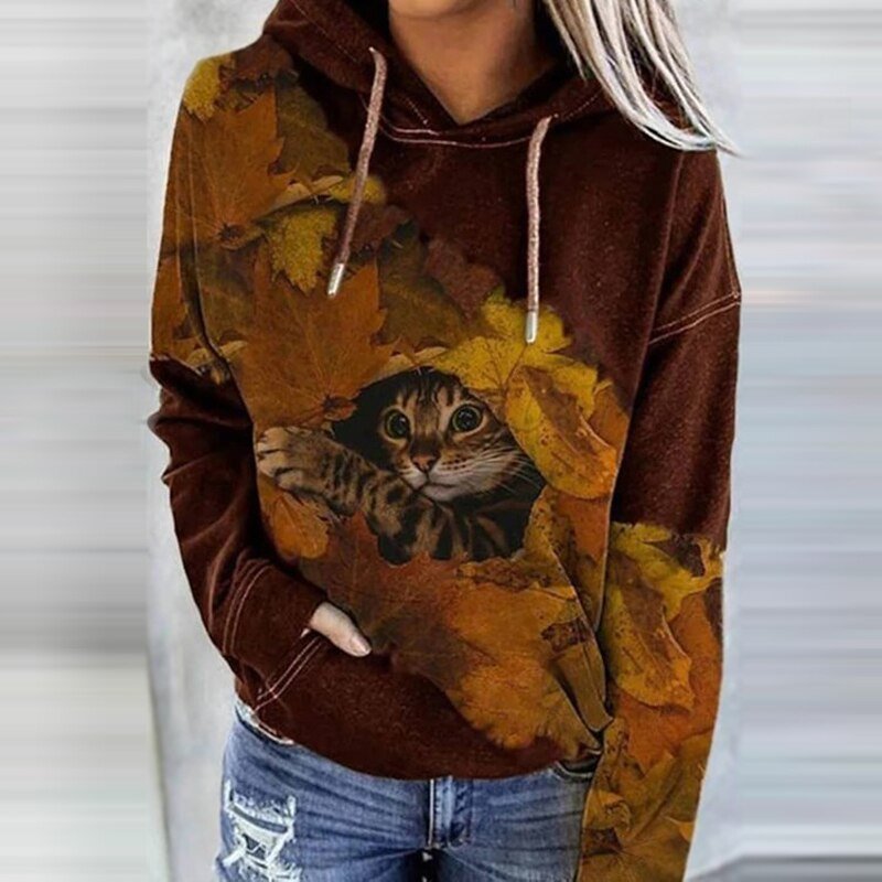 Nordisk-Flair Womens Hoodie Kangaroo Pocket Relaxed Fit Cotton Feel