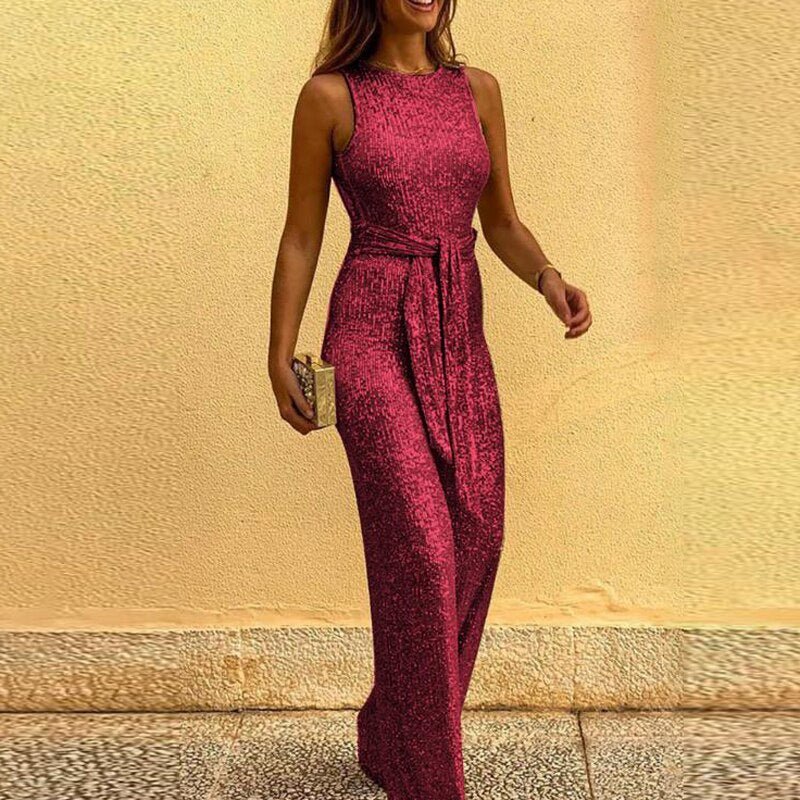 Amelie Sparkling Sequin Jumpsuit For Women By Street Wave
