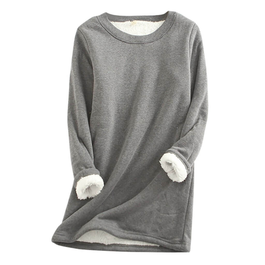 Street-wave Fleece-Lined Pullover for Cozy Warmth and All-Day Comfort Lounge Wear for Homebodies