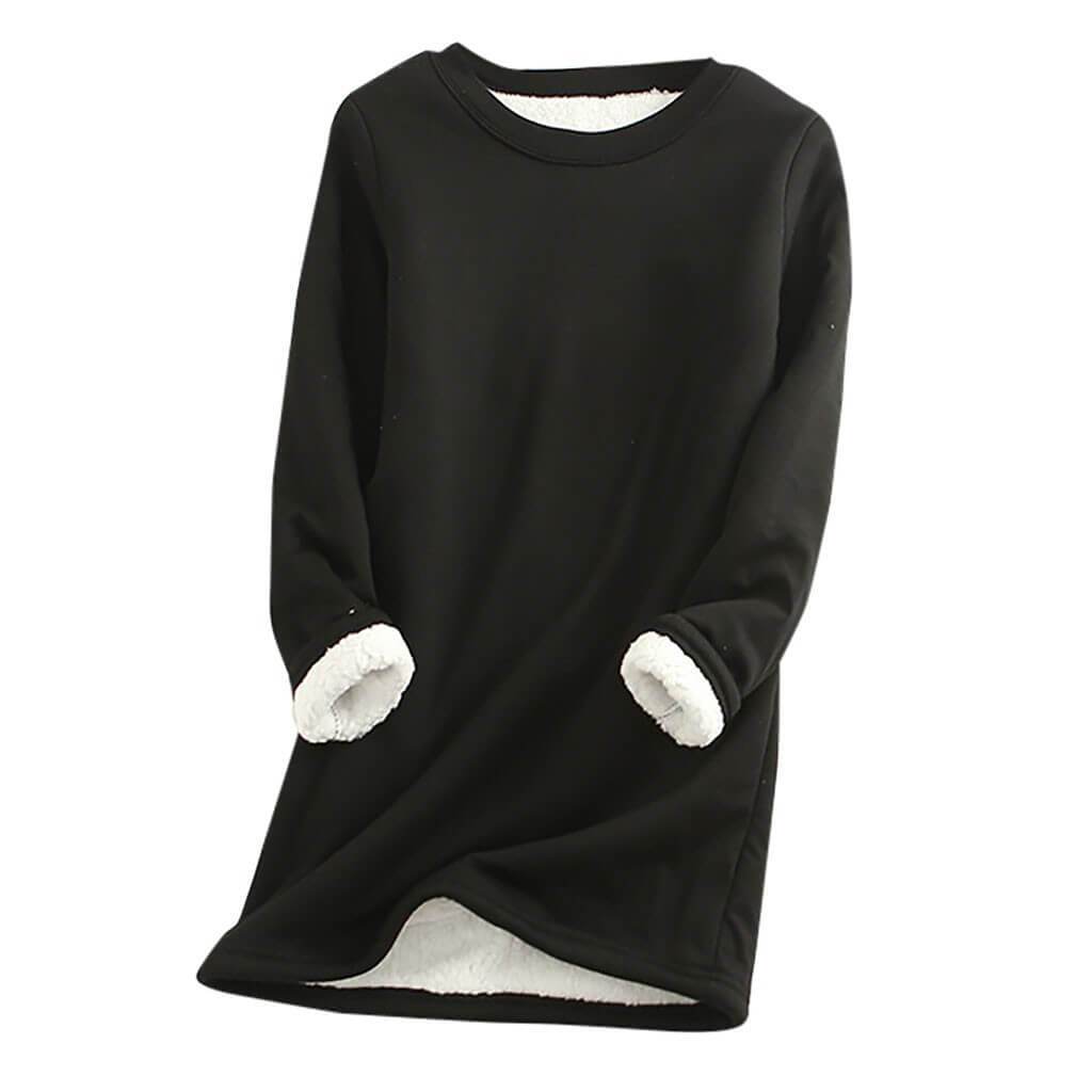 Street-wave Fleece-Lined Pullover for Cozy Warmth and All-Day Comfort Lounge Wear for Homebodies