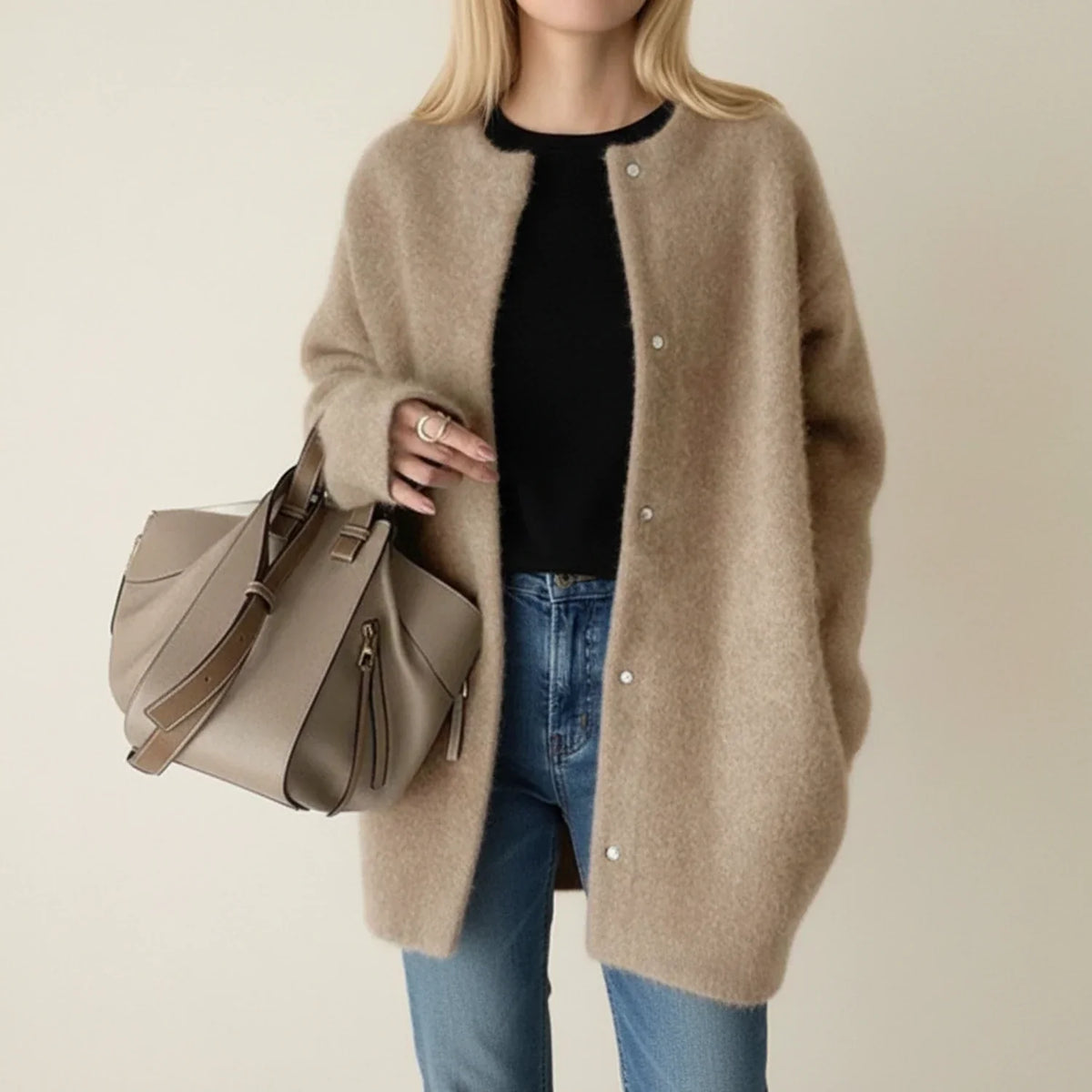 Street-Wave Women's Longline Warm Cardigan For Layering