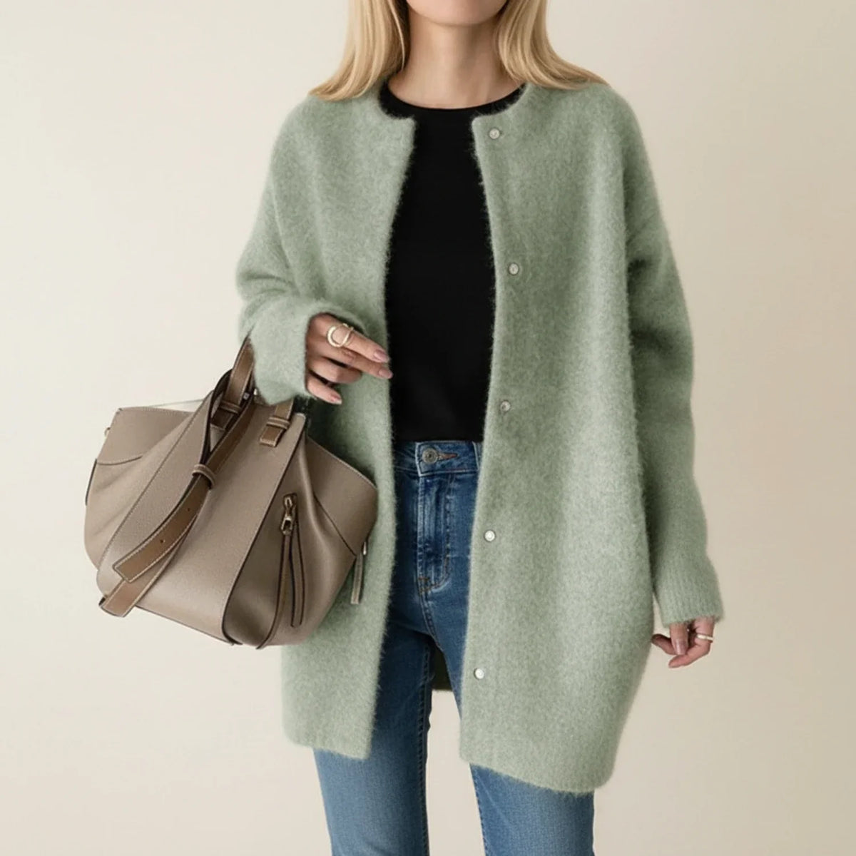 Street-Wave Women's Longline Warm Cardigan For Layering