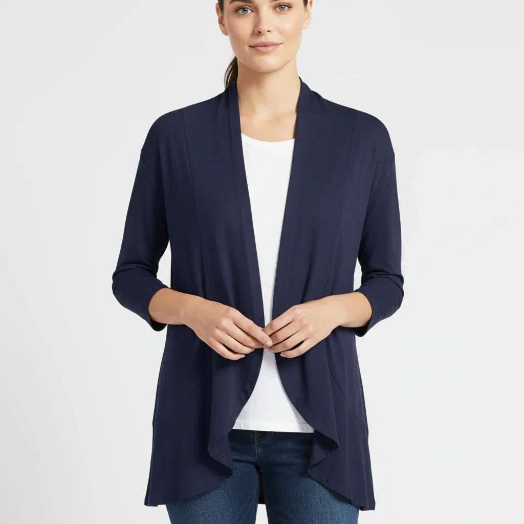 Street Wave Open Front Cardigan For Women Lightweight Chic Draped Layering