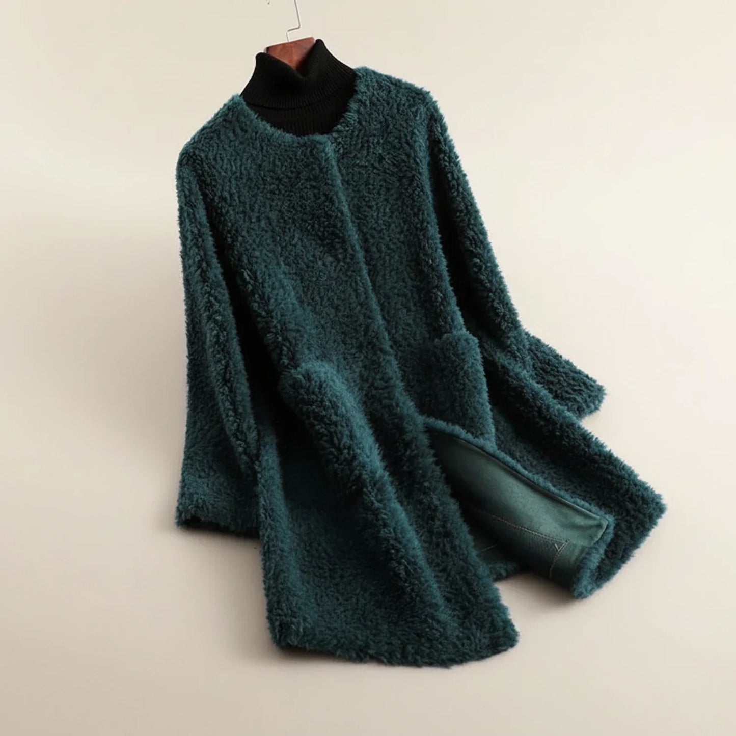 Open-Front Teddy Coat For Women Street-Wave Cozy Warmth