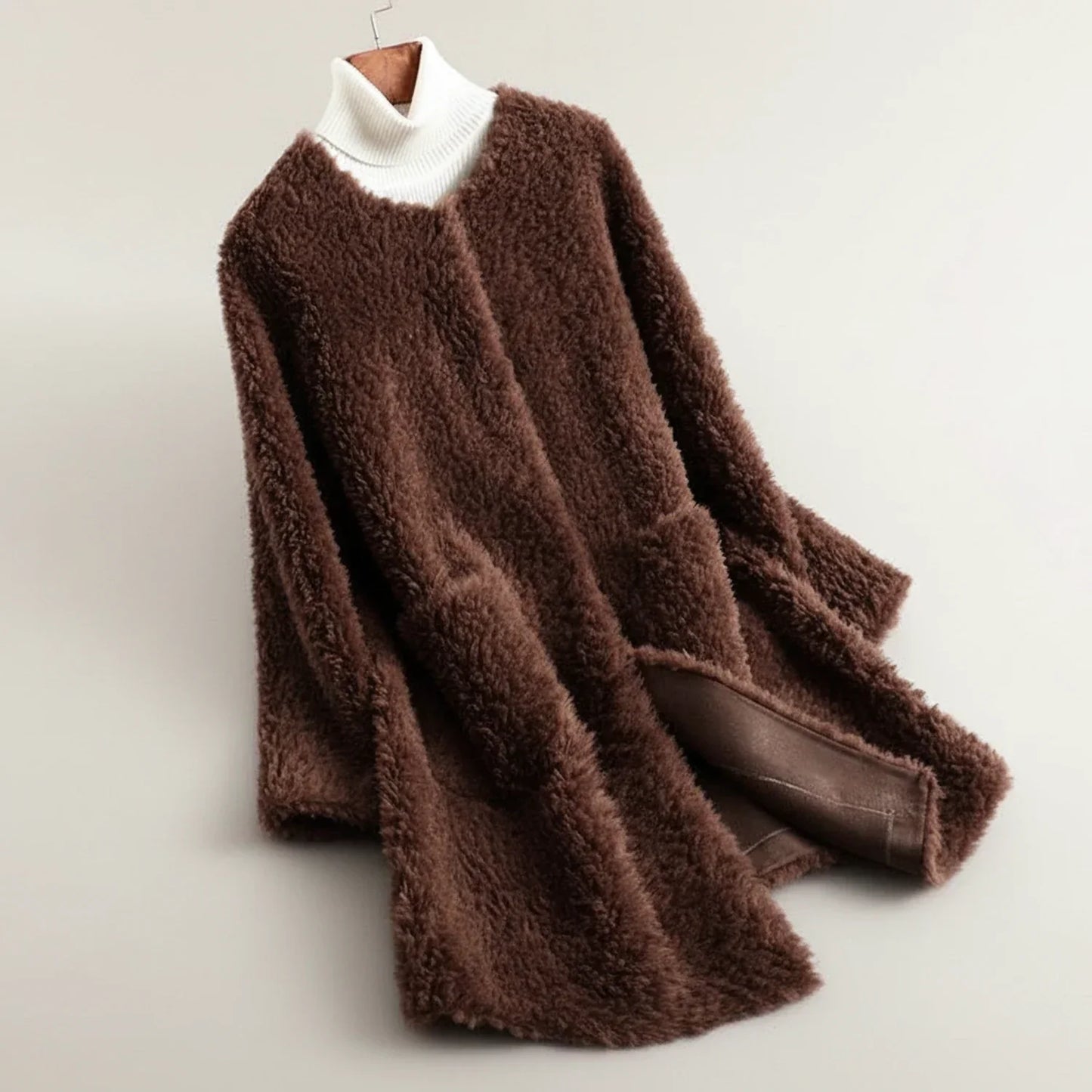 Open-Front Teddy Coat For Women Street-Wave Cozy Warmth