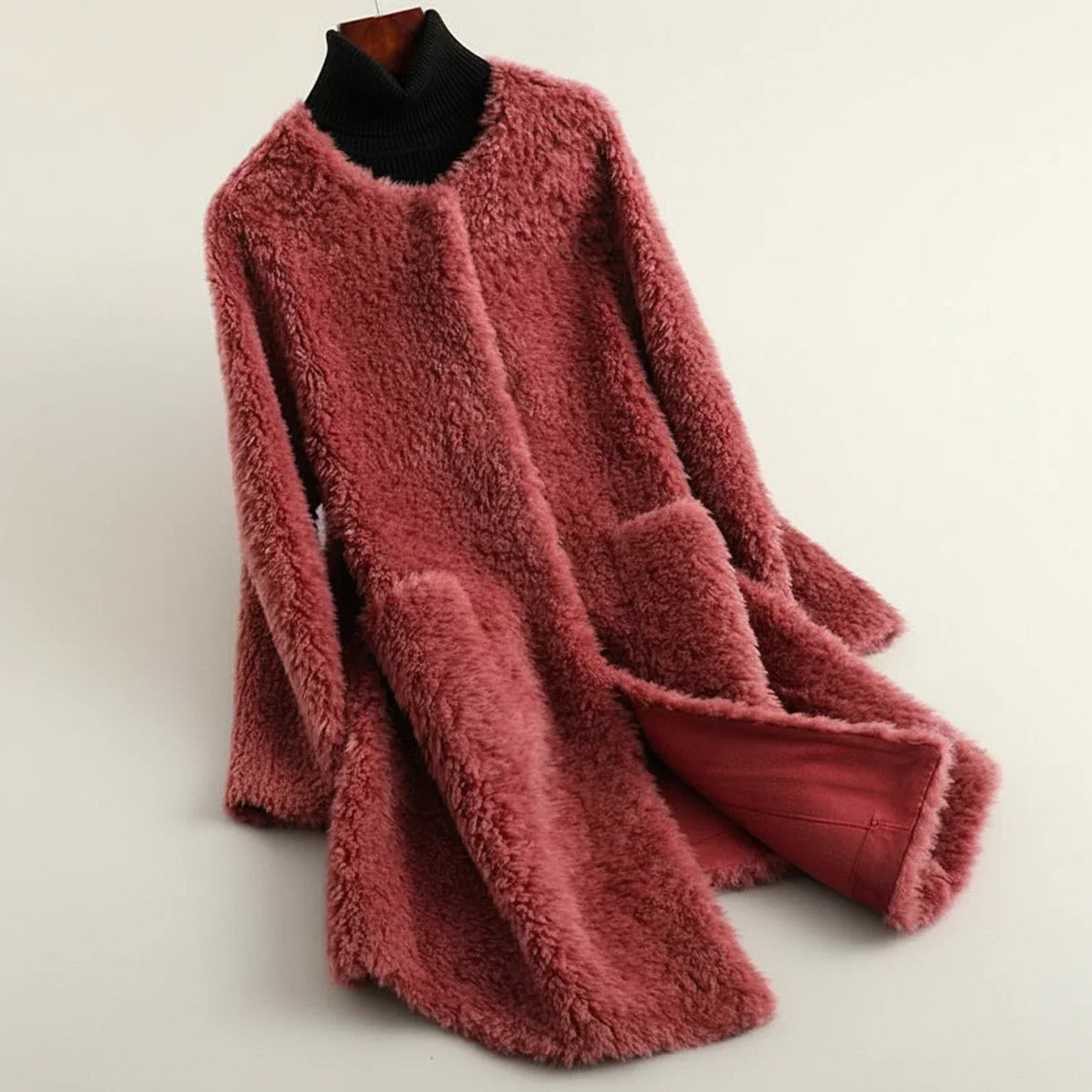 Open-Front Teddy Coat For Women Street-Wave Cozy Warmth