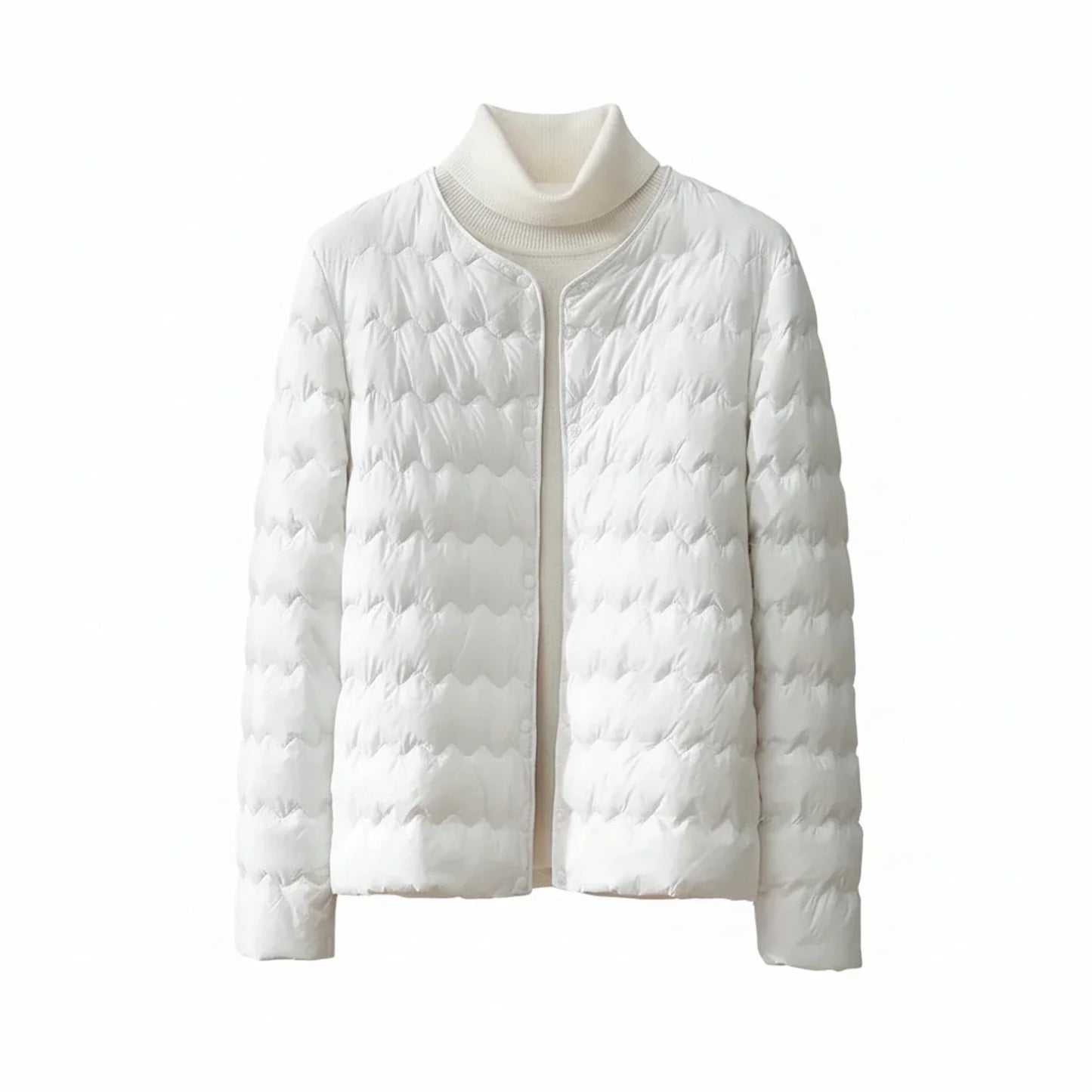 Street Wave Womens Quilted Collarless Puffer Jacket Lightweight Warmth