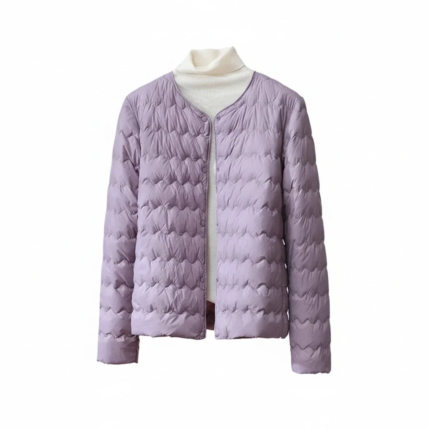 Street Wave Womens Quilted Collarless Puffer Jacket Lightweight Warmth