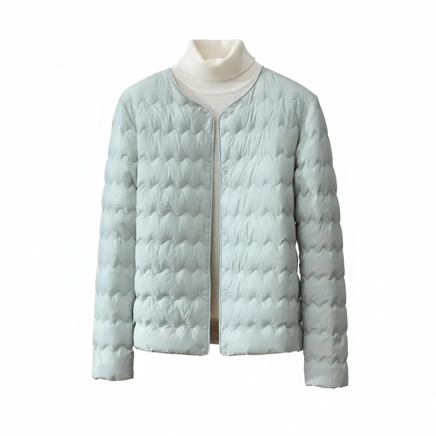 Street Wave Womens Quilted Collarless Puffer Jacket Lightweight Warmth