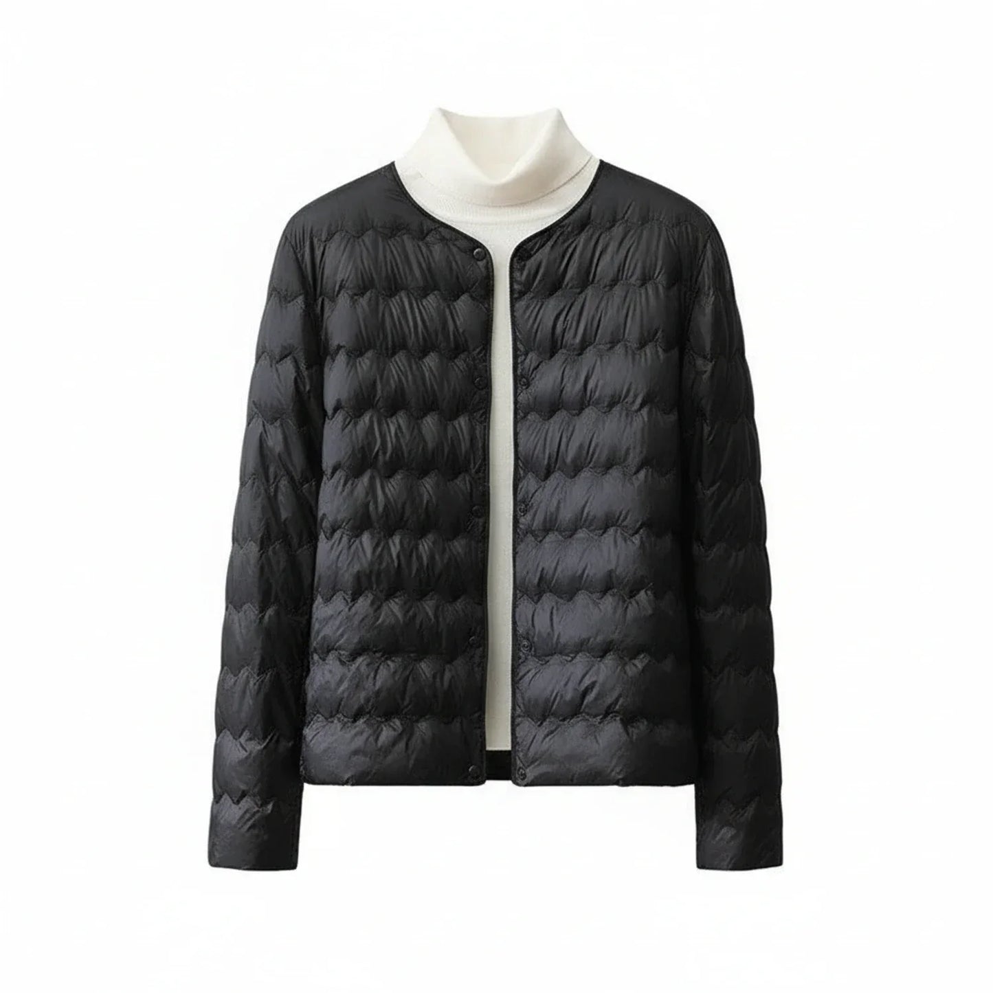 Street Wave Womens Quilted Collarless Puffer Jacket Lightweight Warmth