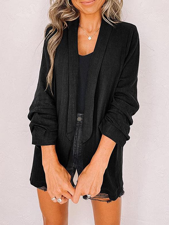 Street-wave Women Luxe Cozy Blazer Cardigan For Winter, Effortless Chic And Warmth