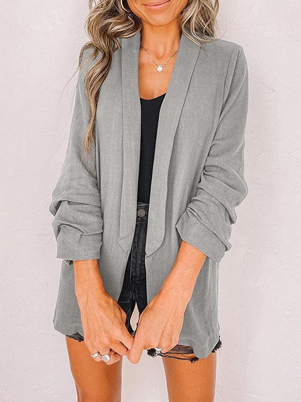 Street-wave Women Luxe Cozy Blazer Cardigan For Winter, Effortless Chic And Warmth