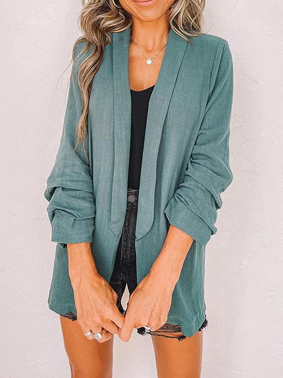 Street-wave Women Luxe Cozy Blazer Cardigan For Winter, Effortless Chic And Warmth