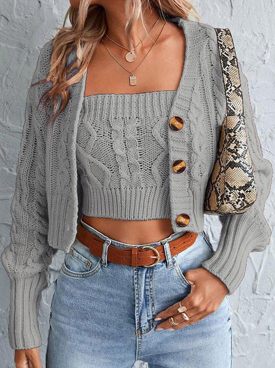 Street-Wave Cable Knit Cardigan For Women - Chic And Relaxed Comfort, High Quality Materials