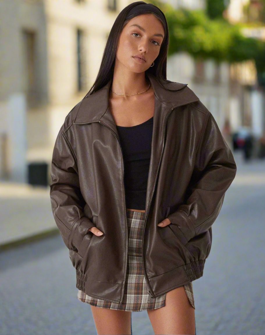 Street Wave Mini Skirt Checkered Pattern Figure Flattering Fit Side Slit Elegant Look For Women