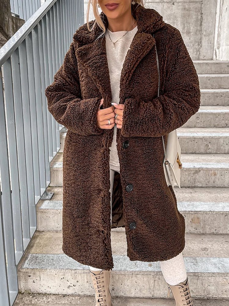 Street Wave Teddy Coat for Women, Timeless Elegance, Cozy Plush Winter Outerwear