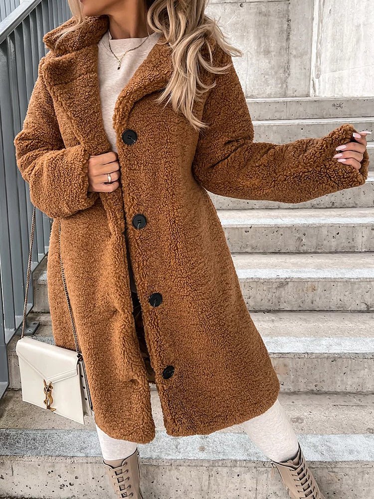 Street Wave Teddy Coat for Women, Timeless Elegance, Cozy Plush Winter Outerwear