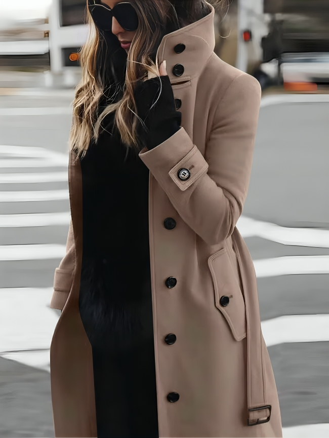 Street-wave Women Slim-Fit Wool Winter Coat With Luxe Warmth And Contemporary Silhouette