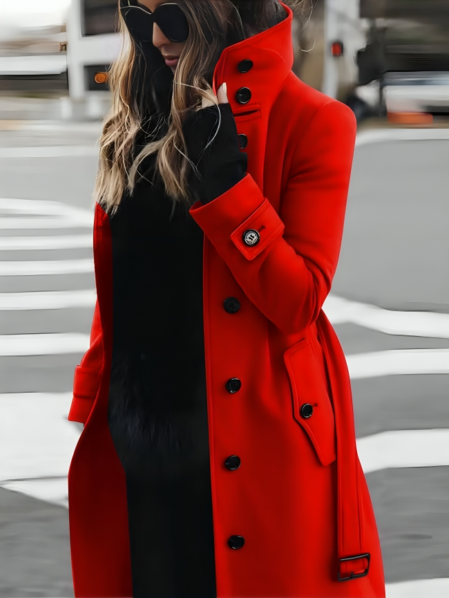 Street-wave Women Slim-Fit Wool Winter Coat With Luxe Warmth And Contemporary Silhouette