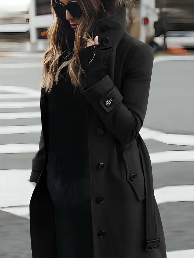 Street-wave Women Slim-Fit Wool Winter Coat With Luxe Warmth And Contemporary Silhouette