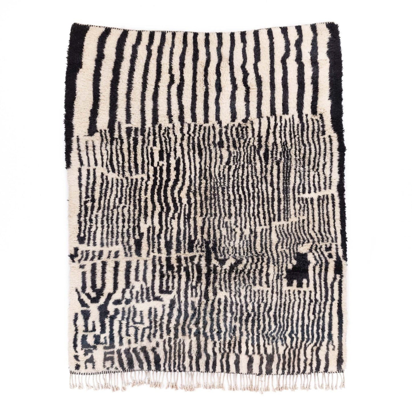 Woven Labyrinth - Luxury Shag Moroccan Rug - Street-Wave