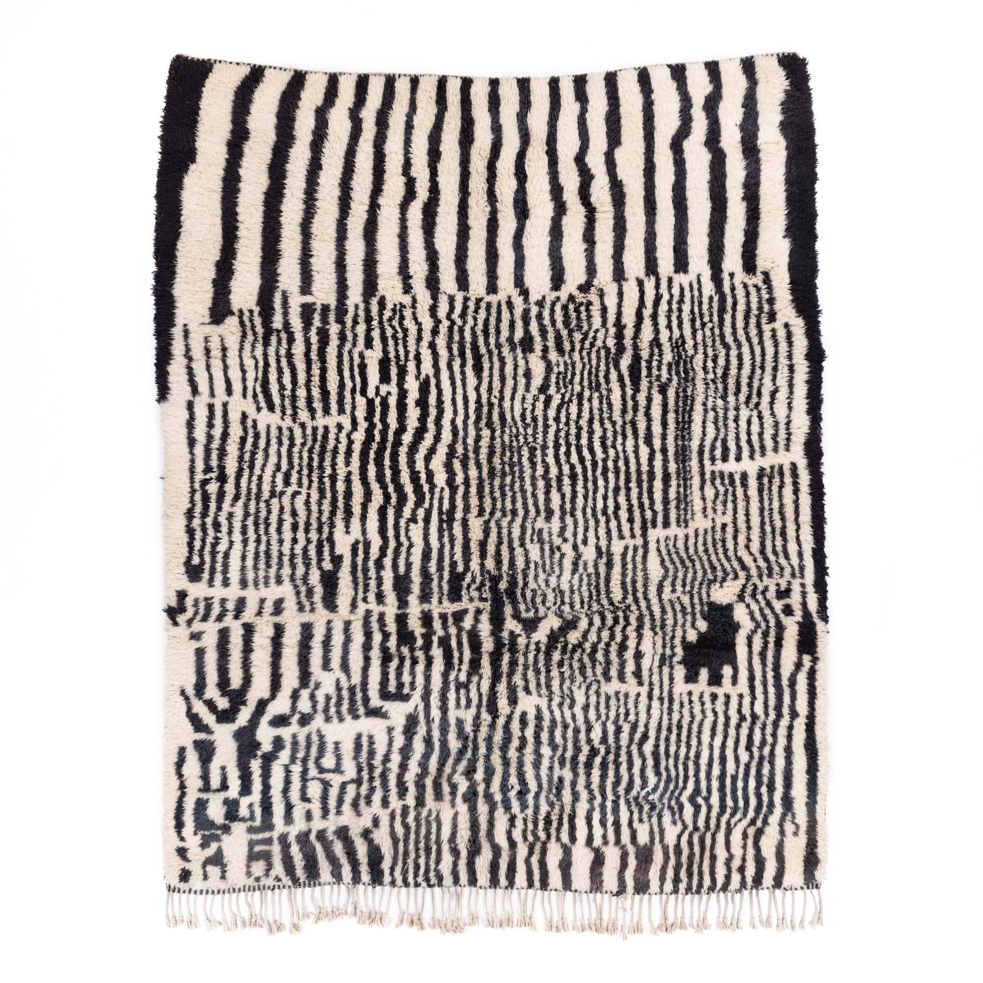 Woven Labyrinth - Luxury Shag Moroccan Rug - Street-Wave