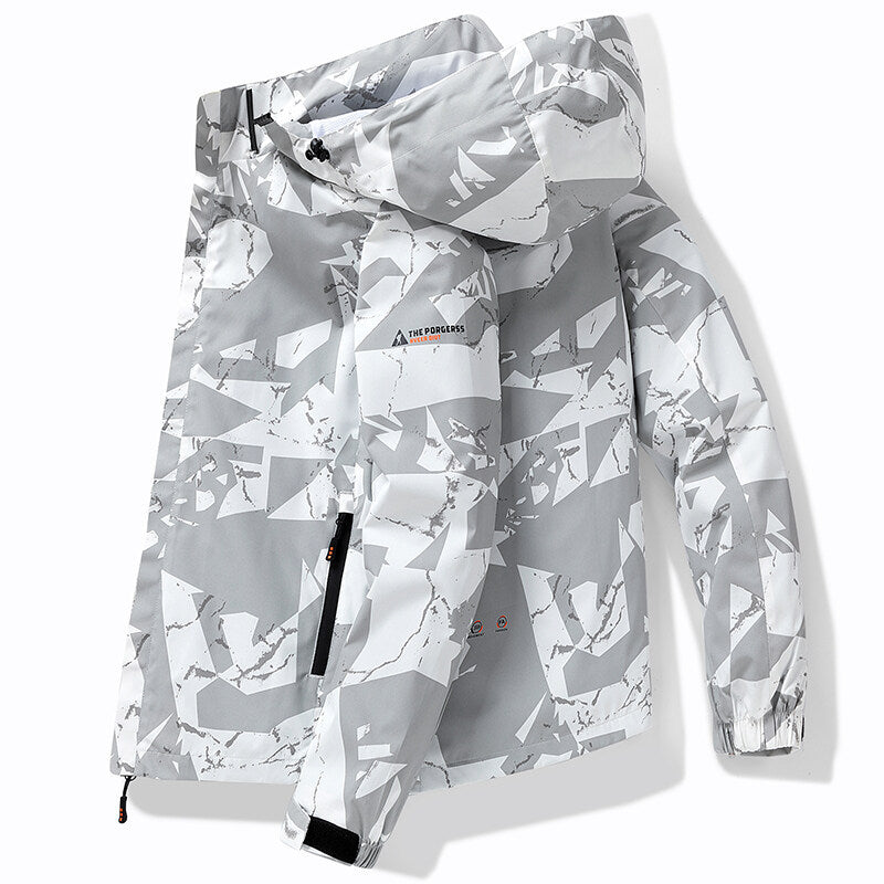 Street Wave Waterproof Windproof Jacket For Men All Weather Protection For Urban Explorers
