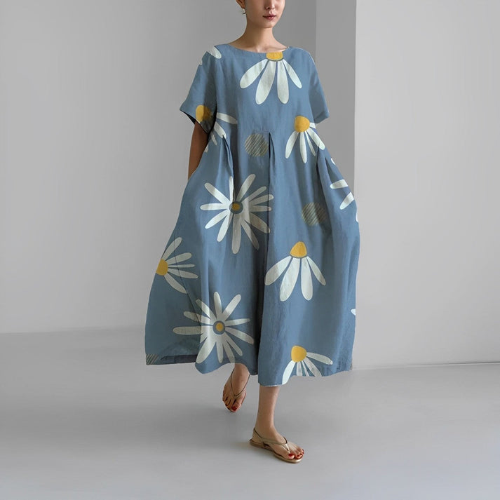 Floral Midi Dress for Women Street-Wave Jacklyn Effortless Relaxed