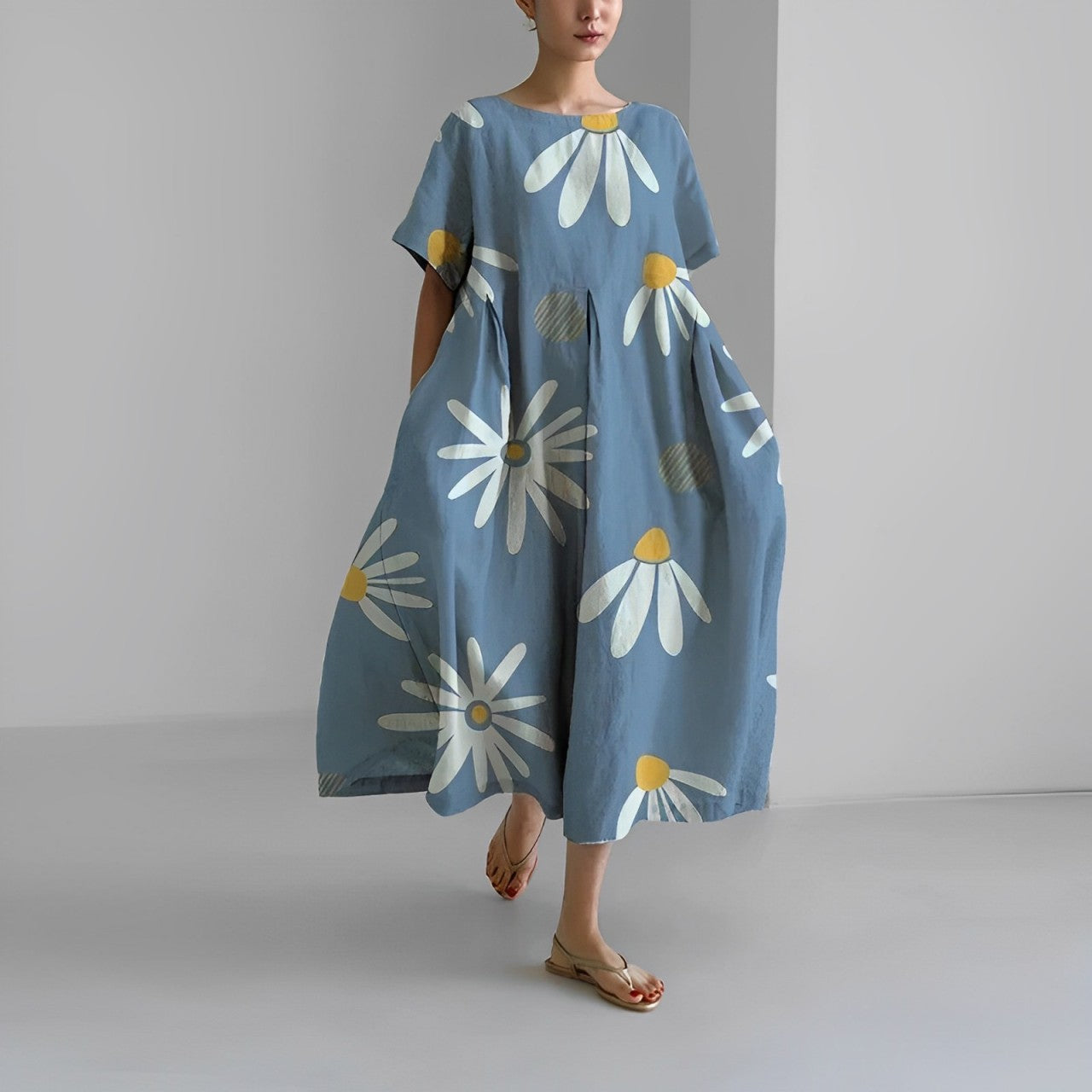 Street Wave Amelie Flowy Boho Dress For Women With Floral Print