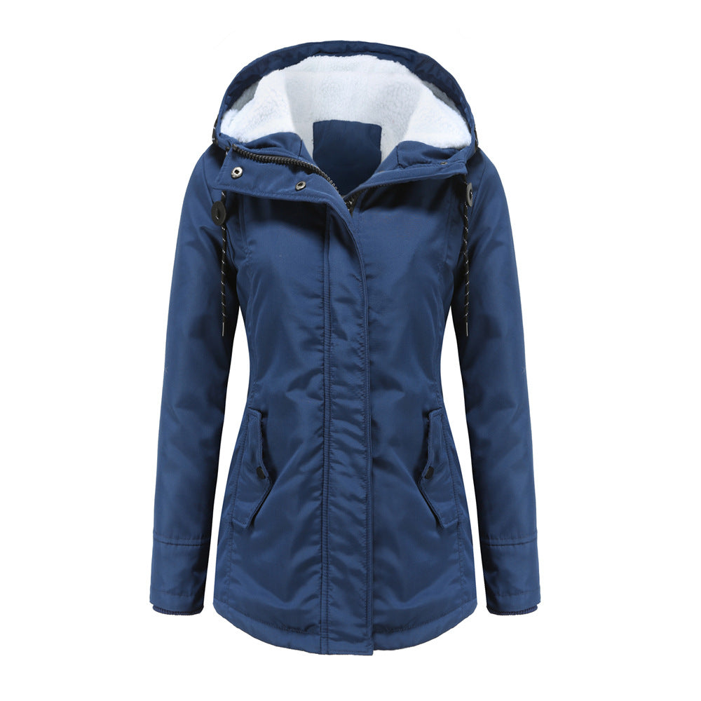 Nordisk-Flair Women's Hooded Waterproof Rain Jacket With Fleece Lining