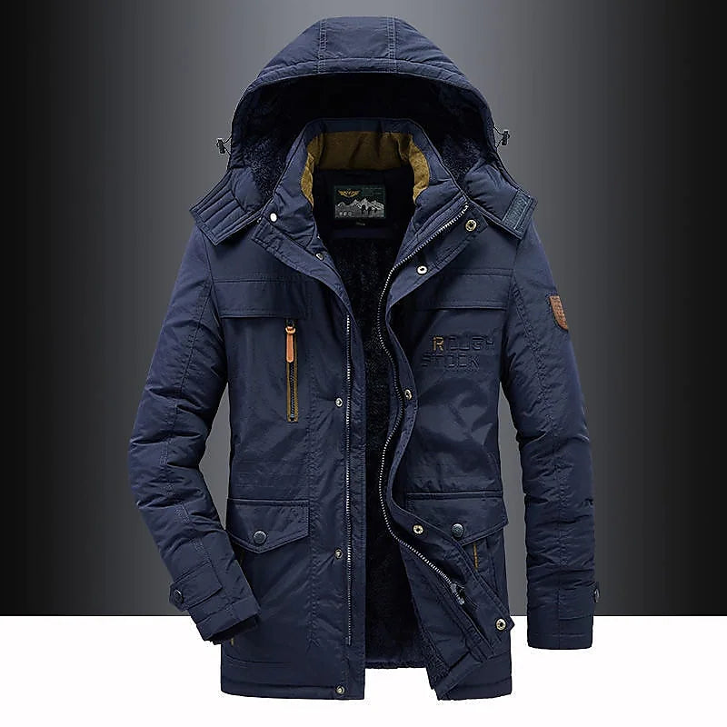Street-Wave Austin Men's Warm Hooded Heavy-Duty Winter Jacket Waterproof Outdoor