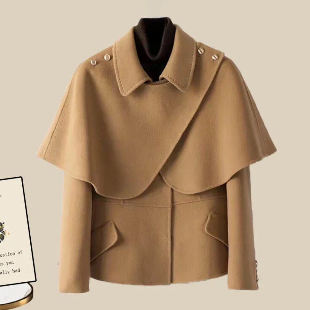 Street-wave Elegant Autumn Collar Jacket For Women With Timeless Silhouette And Warmth