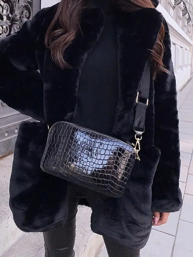 Street-Wave Pink Faux Fur Coat For Women Chic Plush Warmth Vegan Animal-Friendly