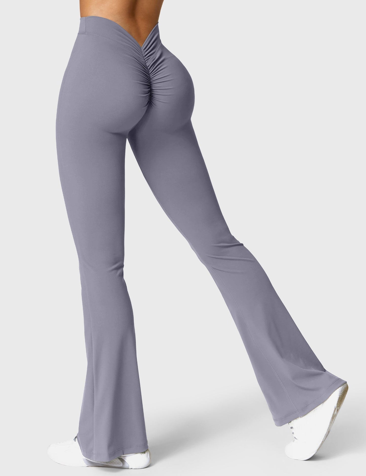 Street-wave Scrunch Leggings High Waist Flared Legs for Women Fitness Enthusiasts