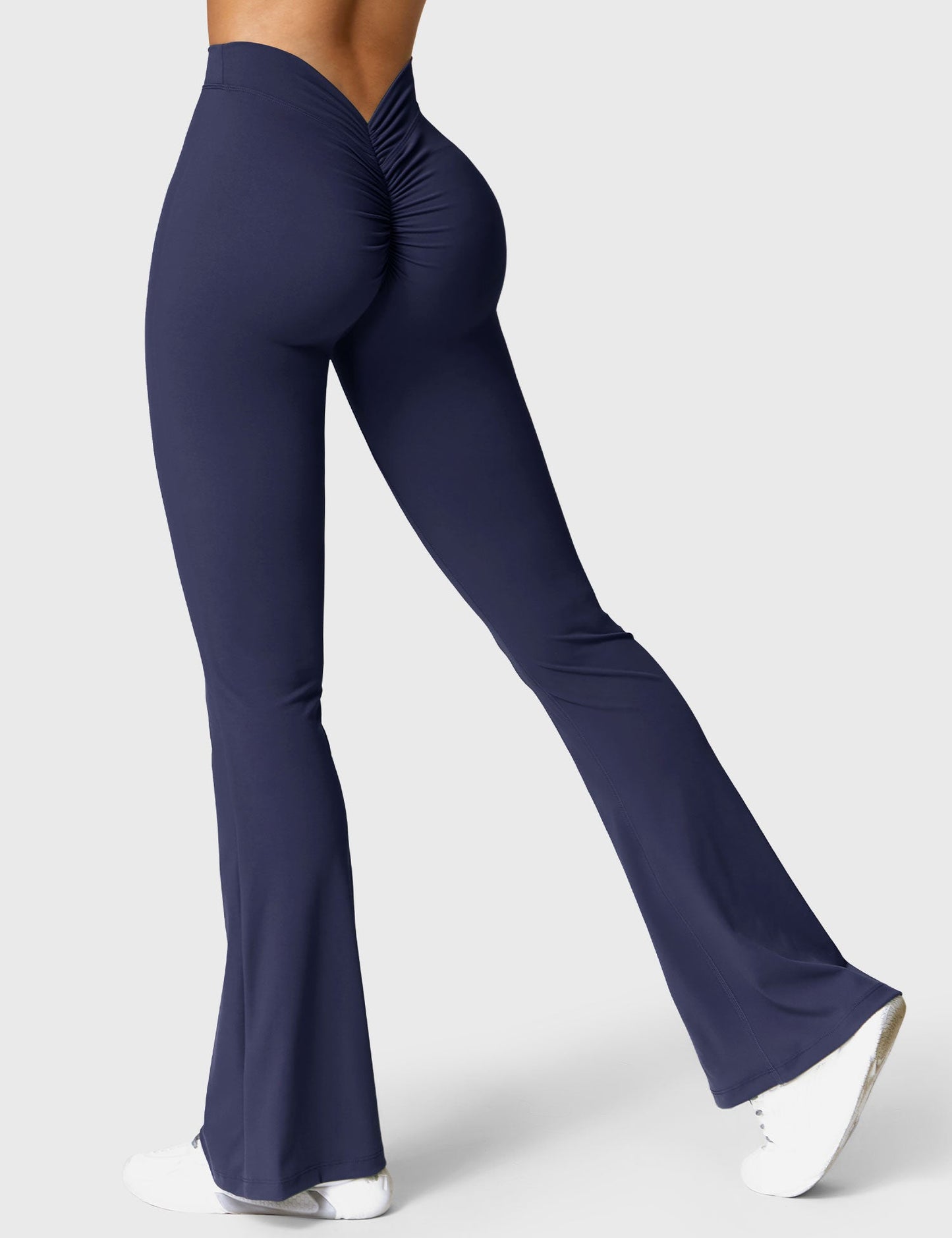 Street-wave Scrunch Leggings High Waist Flared Legs for Women Fitness Enthusiasts