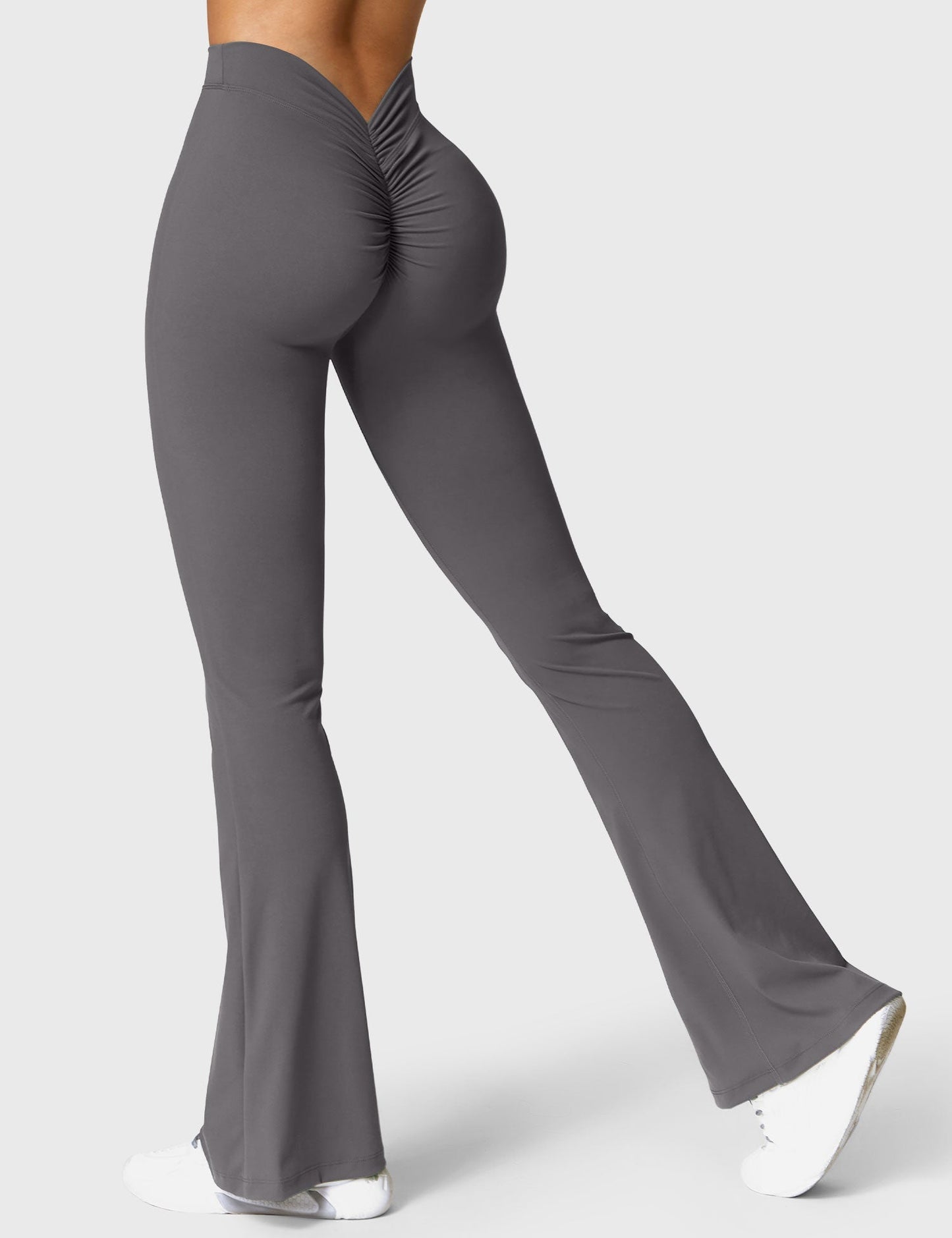 Street-wave Scrunch Leggings High Waist Flared Legs for Women Fitness Enthusiasts