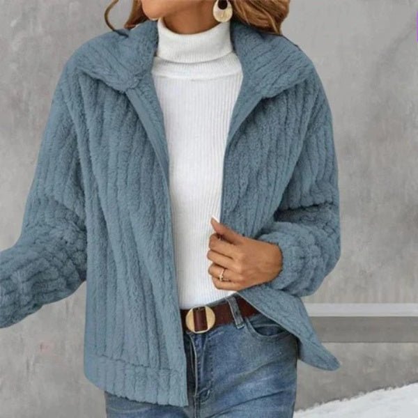 Street-wave Plush Zip Jacket For Women, Cozy Warmth, Effortless Style, Everyday Essential