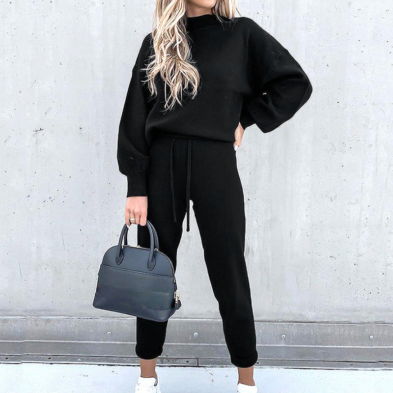 Street-wave Plush Cozy Lounge Set For Women Soft Oversized Tracksuit With High Waist